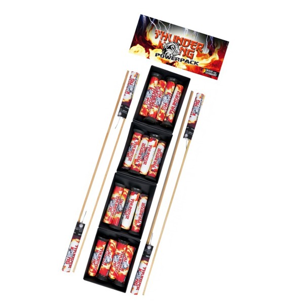Thunder Kong Powerpack 6er- Kiste Raketen und Sortimente Raketensortimente Lesli Feuerwerk