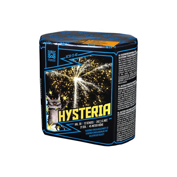 Hysteria ist ein Premium Batteriefeuerwerk von Argento Fireworks