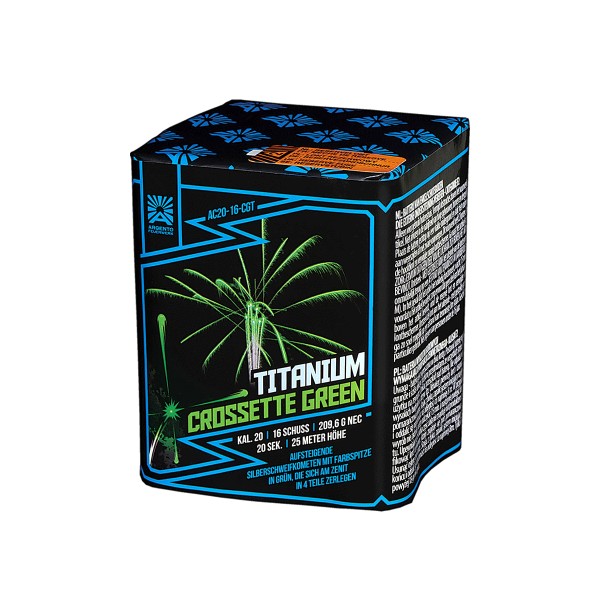 Argento Titanium Crossette Green bei Röder Feuerwerk kaufen