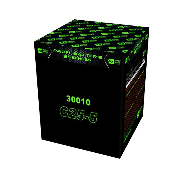 C25-5 Kategorie F3 Batteriefeuerwerk Blackboxx Fireworks