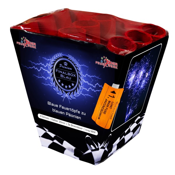 Finalbox BLAU 3er- Kiste Batteriefeuerwerk Röder Feuerwerk