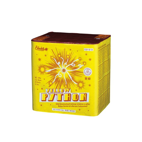 Feuerwerksbatterie Yellow Python aus dem Hause Funke Fireworks