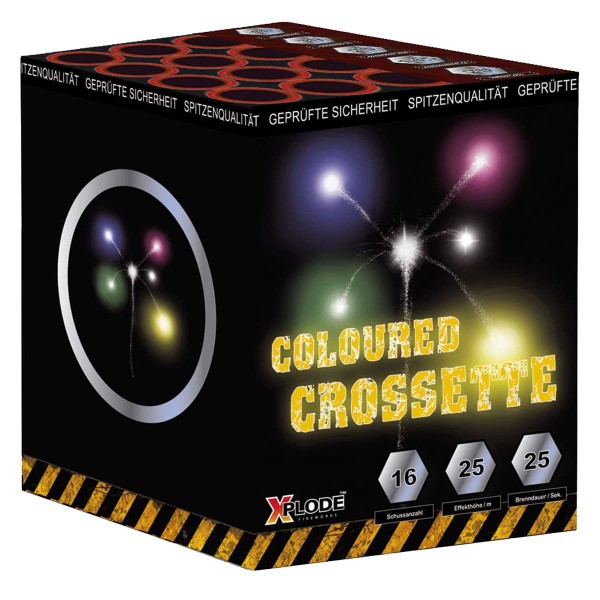 Full Power/ Coloured Crossette Batteriefeuerwerk Xplode Feuerwerk