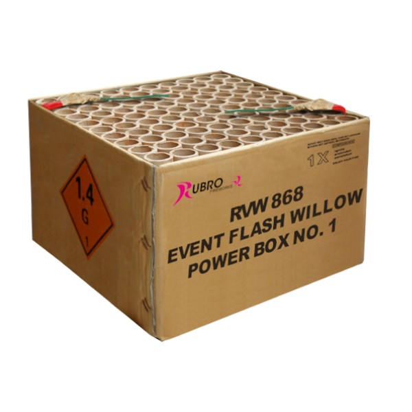 Flash Willow Power Box von Vuurwerkmania ist ein heftiges Silvesterfeuerwerk